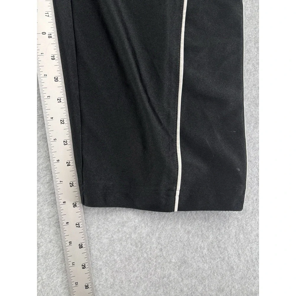 Vintage Adidas Men's Small Black 3 Stripe Snap Track Pants Y2K